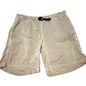 Gramicci Shorts Mens Medium Khaki Made in USA G-Shorts Cotton Twill Climbing